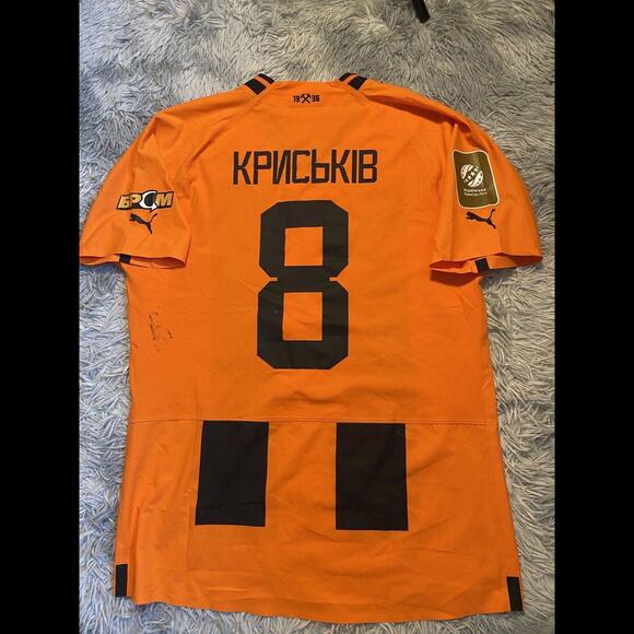 SHAKHTAR DONETSK 23/24 MATCH WORN ISSUE JERSEY KRYSKIV #8 Ukrainian PL Ukraine - Picture 2 of 9